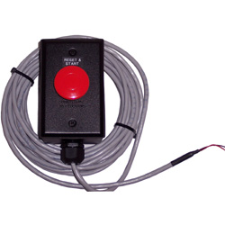(SW-1-HD-RED) 1-Heavy Duty Momentary Actuation Red 40mm Palm Switch, Junction Box, 25Ft. Cable